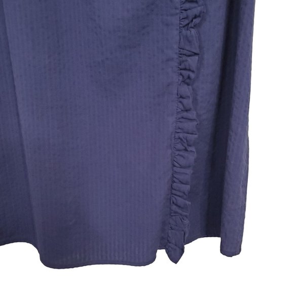 UO Kimchi Blue Size M Dress Seersucker Cotton Faux Wrap Ruffle Bow Sleeveless - Picture 5 of 6
